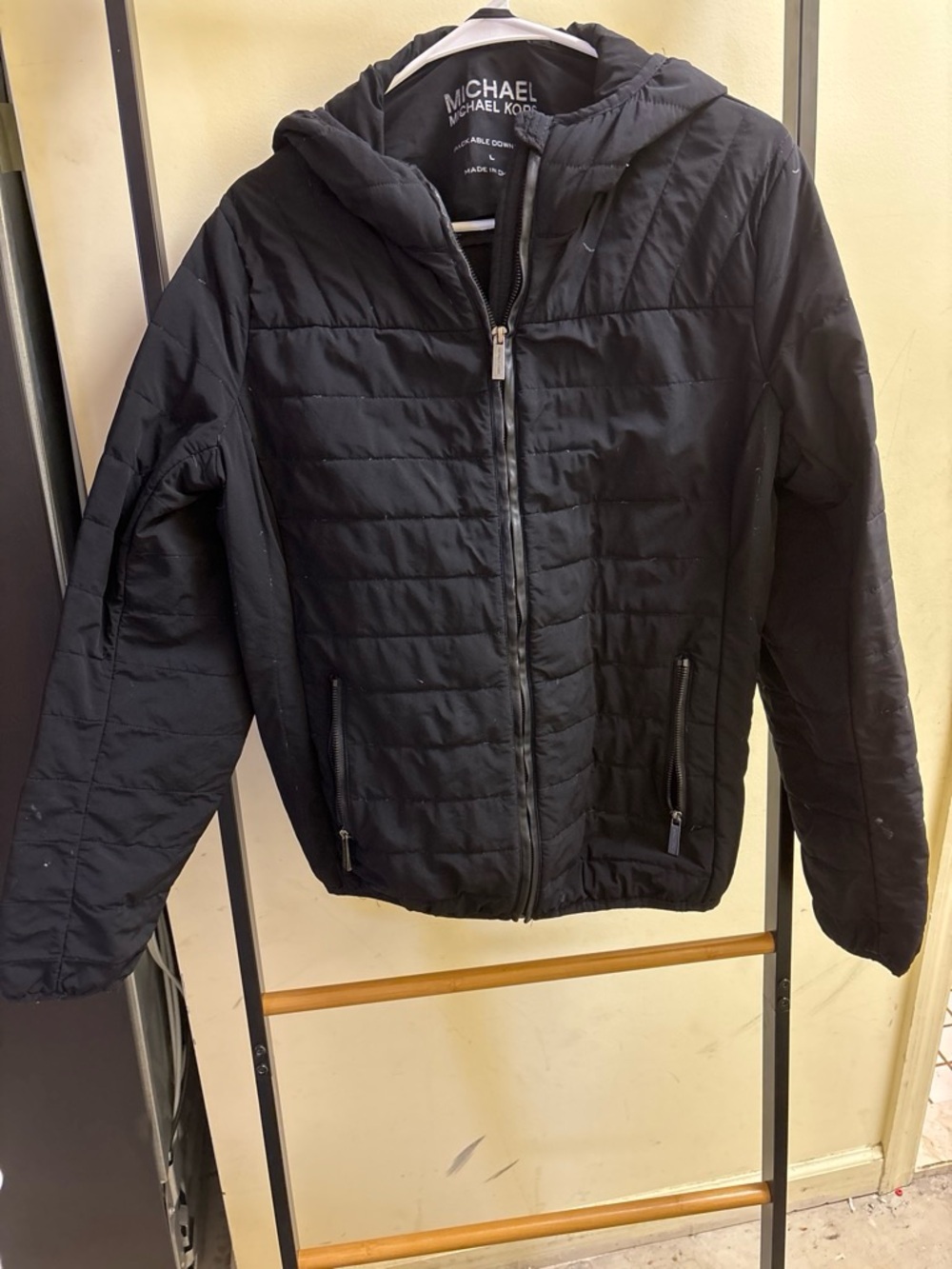 Michael Kors Kids Black Hooded Puffer Jacket